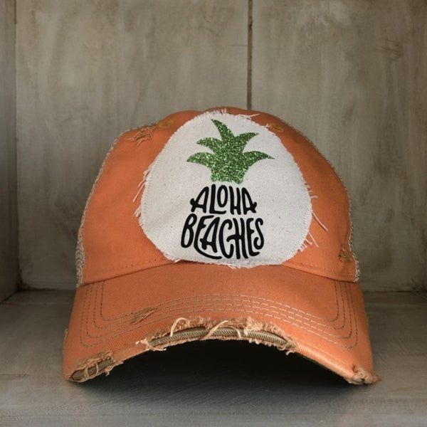 Aloha Beaches Hat, Beach Hat, Summer Hat