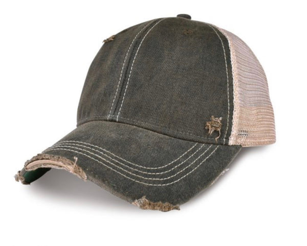 Wine Girl Hat, Women’s Ball Cap, Distressed Hat, Weathered Hat