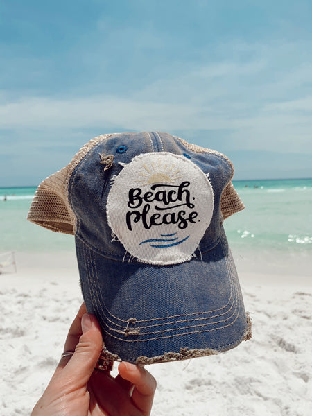 Beach Please Hat, Beach Hat, Summer Hat