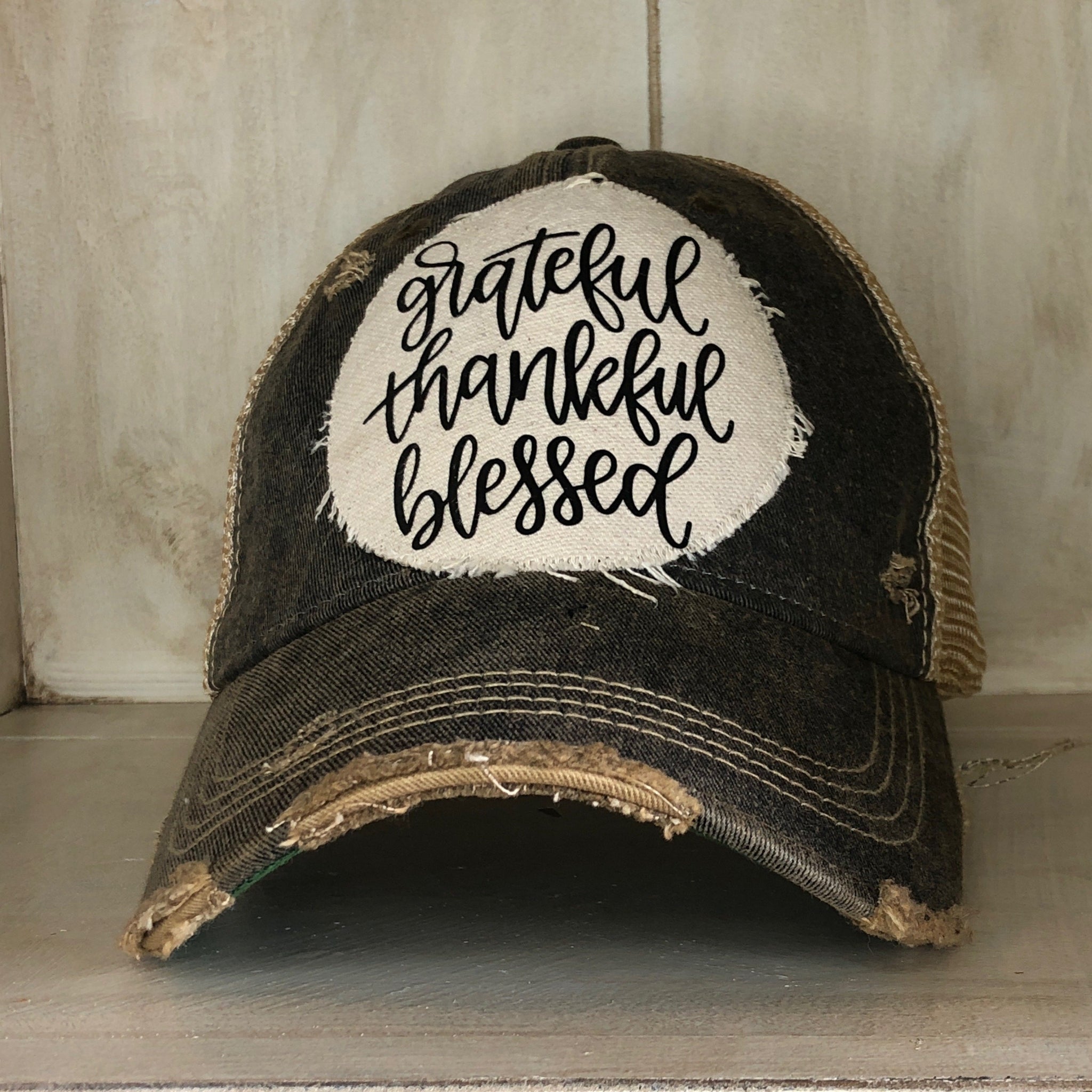 Grateful Thankful Blessed Hat
