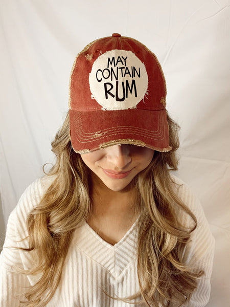 May Contain Rum, Unisex Ball Cap
