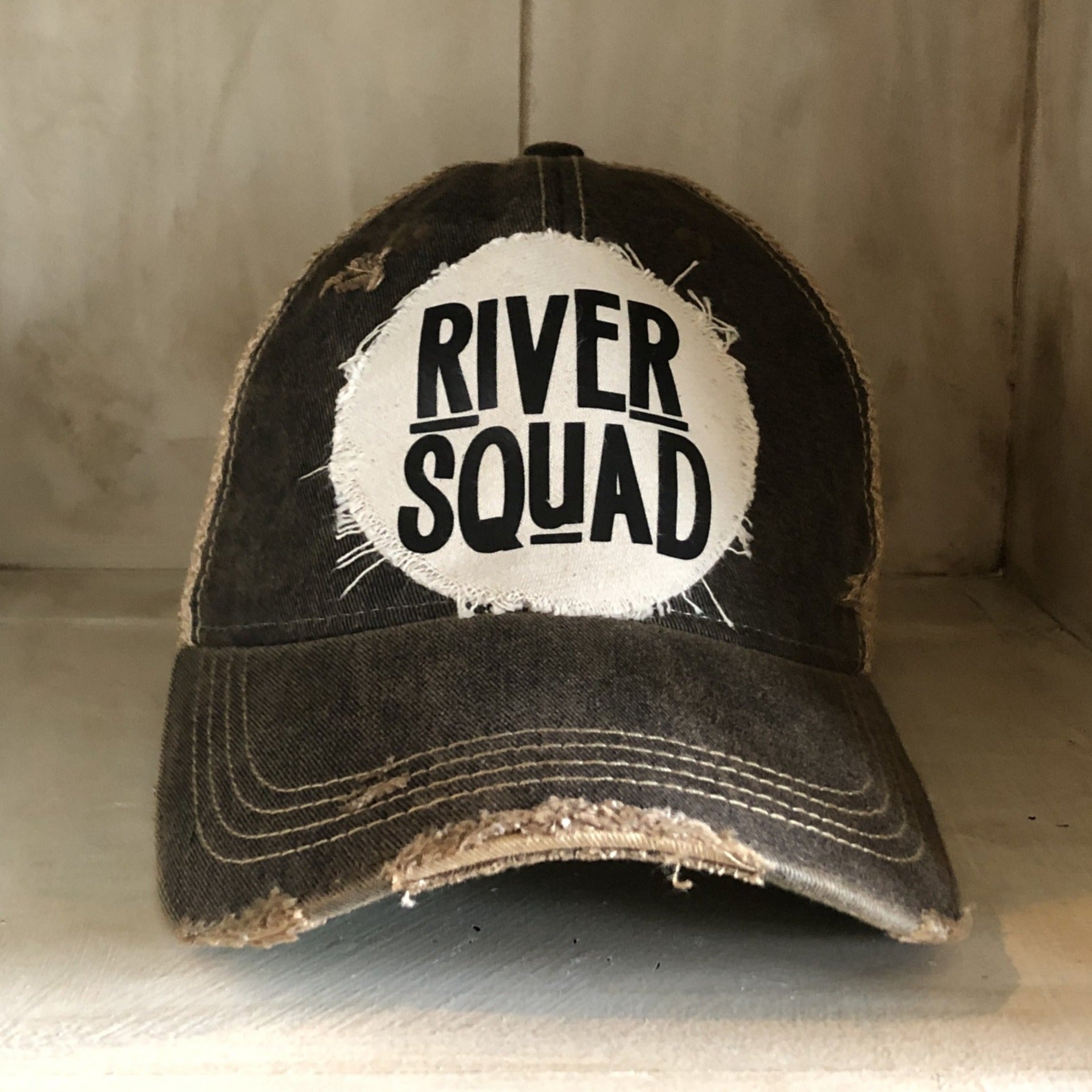 River Squad, Ball Cap, Distressed Hat, Weathered Hat