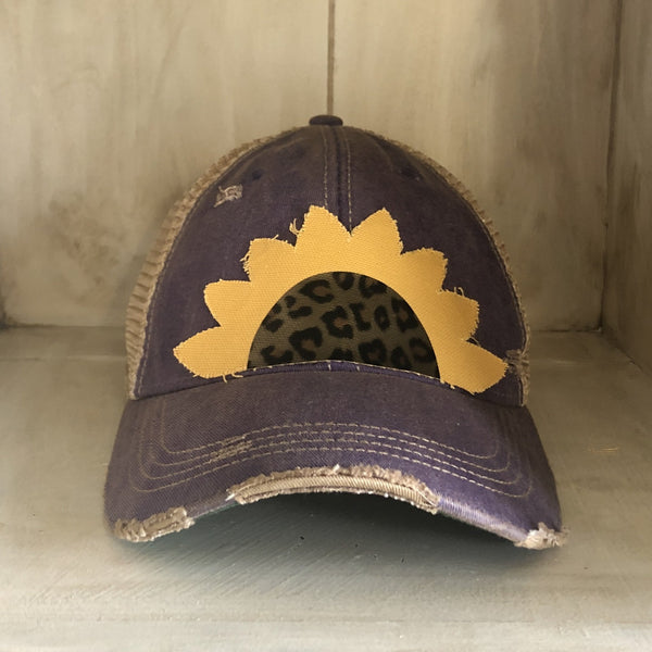 Sunflower Hat, Leopard Sunflower Hat