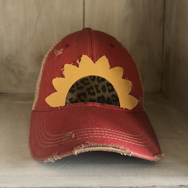 Sunflower Hat, Leopard Sunflower Hat