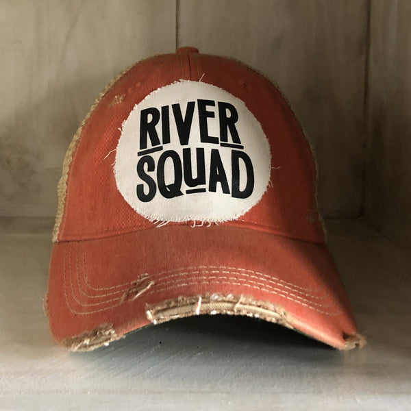 River Squad, Ball Cap, Distressed Hat, Weathered Hat
