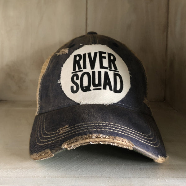 River Squad, Ball Cap, Distressed Hat, Weathered Hat