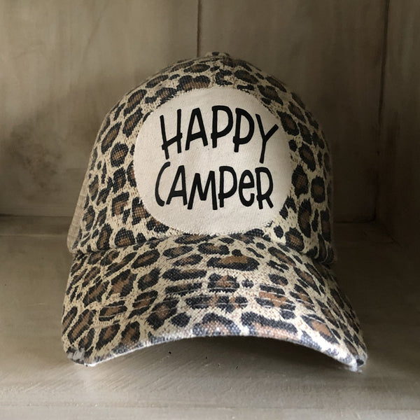 Happy Camper Hat, Camping Hat