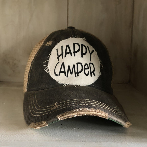 Happy Camper Hat, Camping Hat