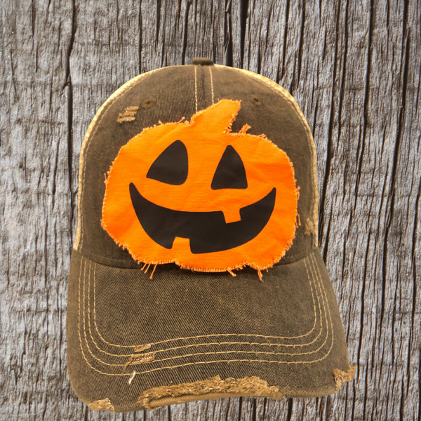 Pumpkin Hat, Jack O Lantern, Fall Hat, Halloween Cap