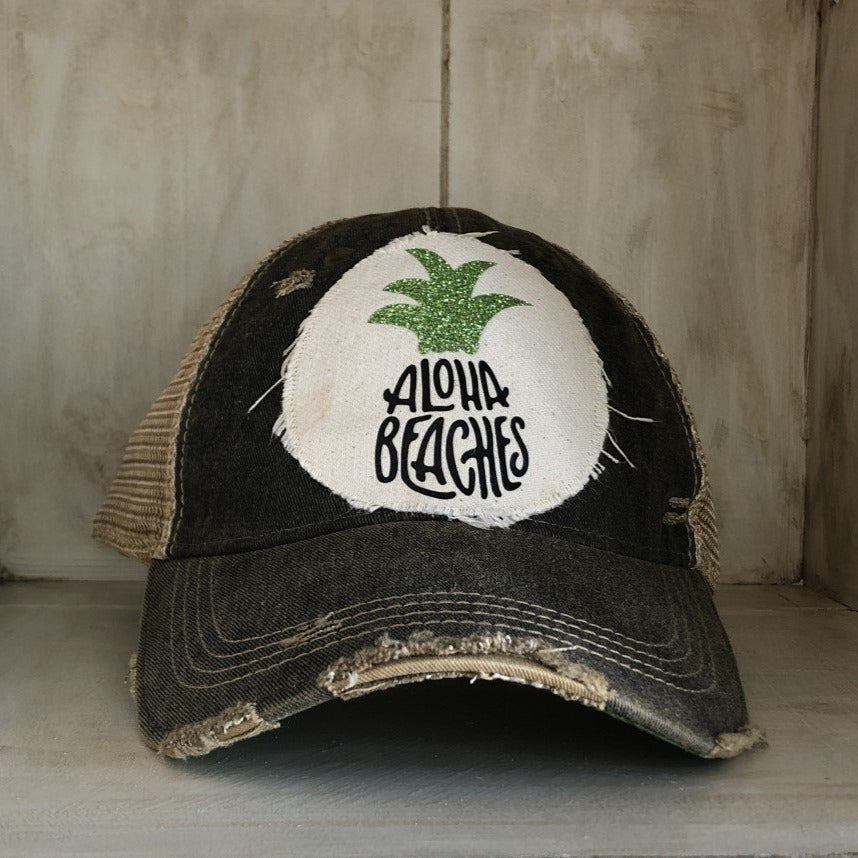 Aloha Beaches Hat, Beach Hat, Summer Hat