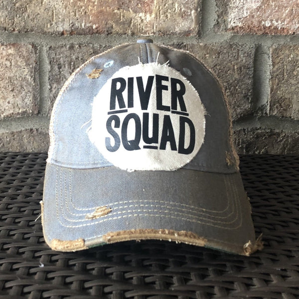 River Squad, Ball Cap, Distressed Hat, Weathered Hat