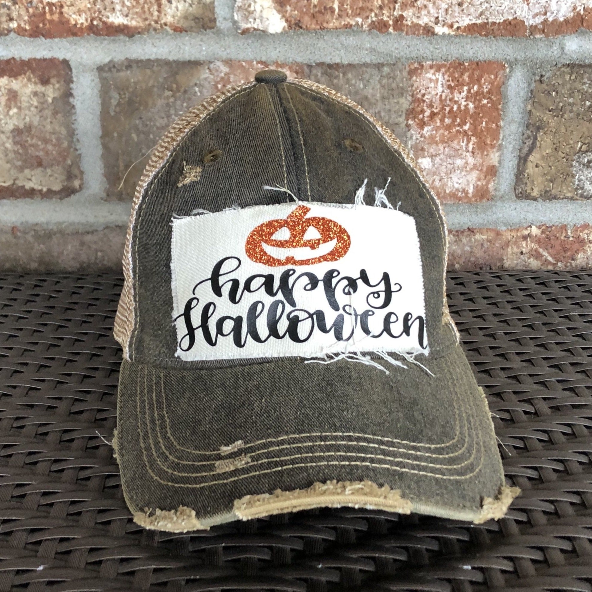 Happy Halloween Hat, Fall Hat