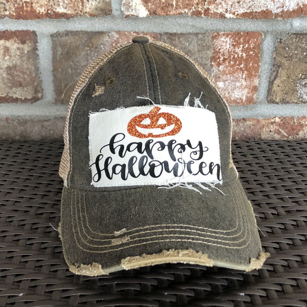 Happy Halloween Hat, Fall Hat