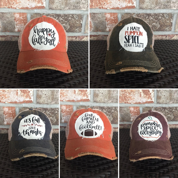 I Love Fall Most All Hat, Fall Hat