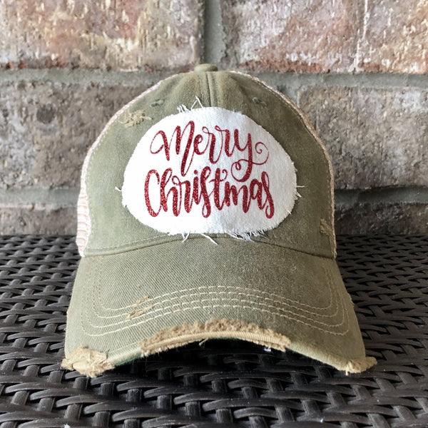 Merry Christmas Hat, Christmas Hat, Holiday Cap, Winter Hat