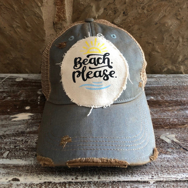 Beach Please Hat, Beach Hat, Summer Hat