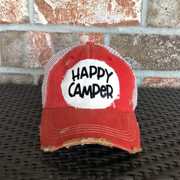 Happy Camper Hat, Camping Hat