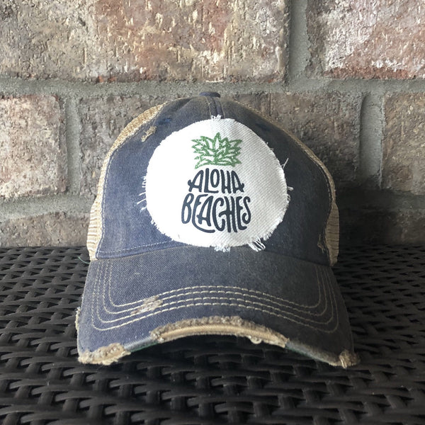 aloha beaches navy hat
