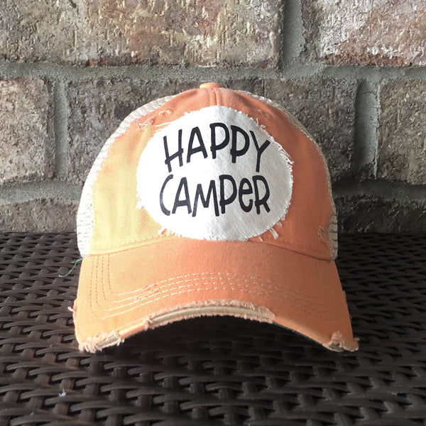 Happy Camper Hat, Camping Hat