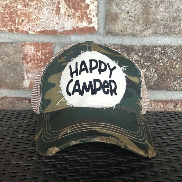 Happy Camper Hat, Camping Hat