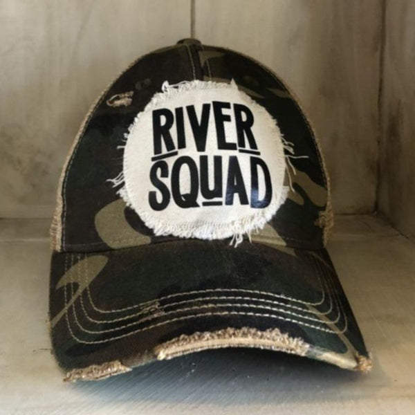 River Squad, Ball Cap, Distressed Hat, Weathered Hat